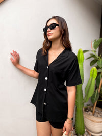 Short rayón negro