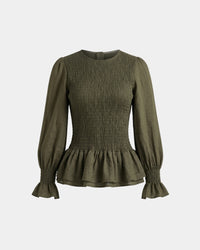 Blusa elasticada verde