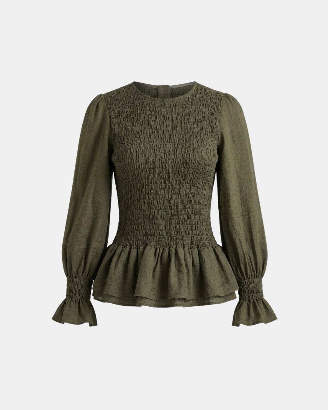 Blusa elasticada verde
