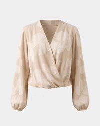 Blusa cruzada beige