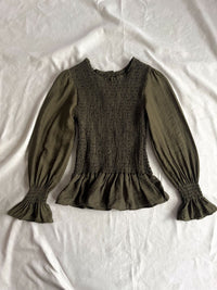 Blusa elasticada verde