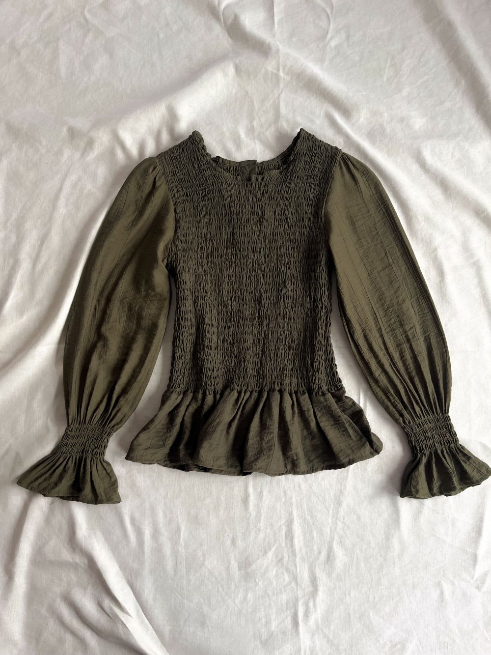 Blusa elasticada verde