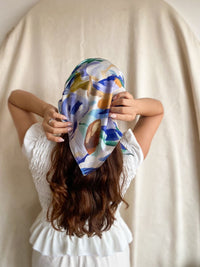 Pañuelo print azul