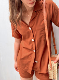 Camisa lazo ladrillo