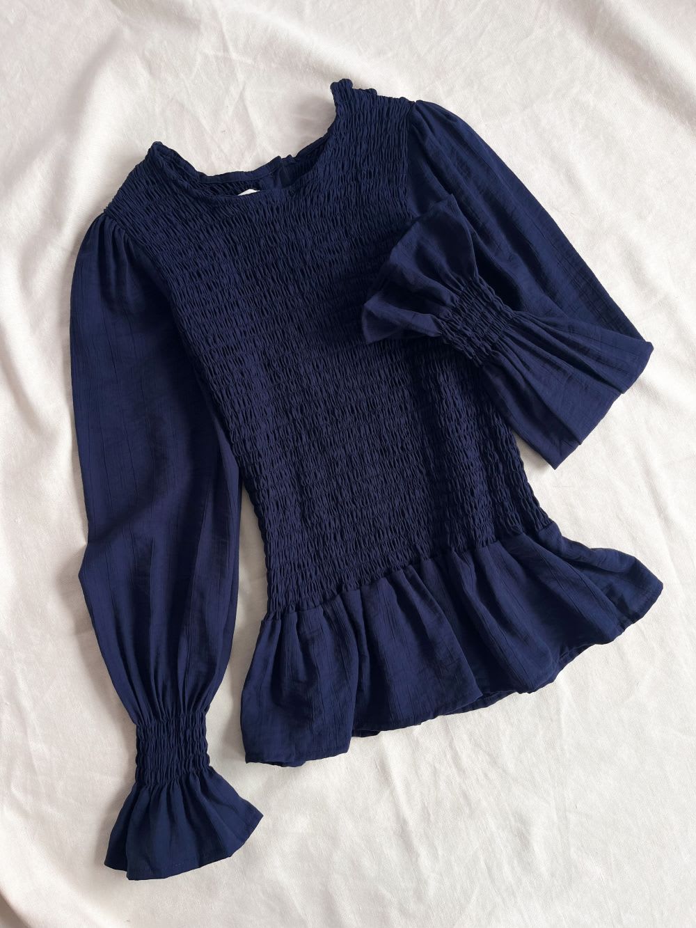 Blusa elasticada azul