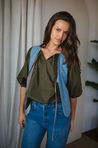 Blusa Nube verde militar