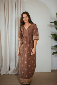 Vestido Helena marron