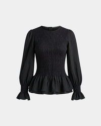 Blusa elasticada negro