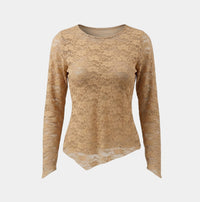 Top encaje beige