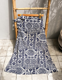 Falda Capri print azul