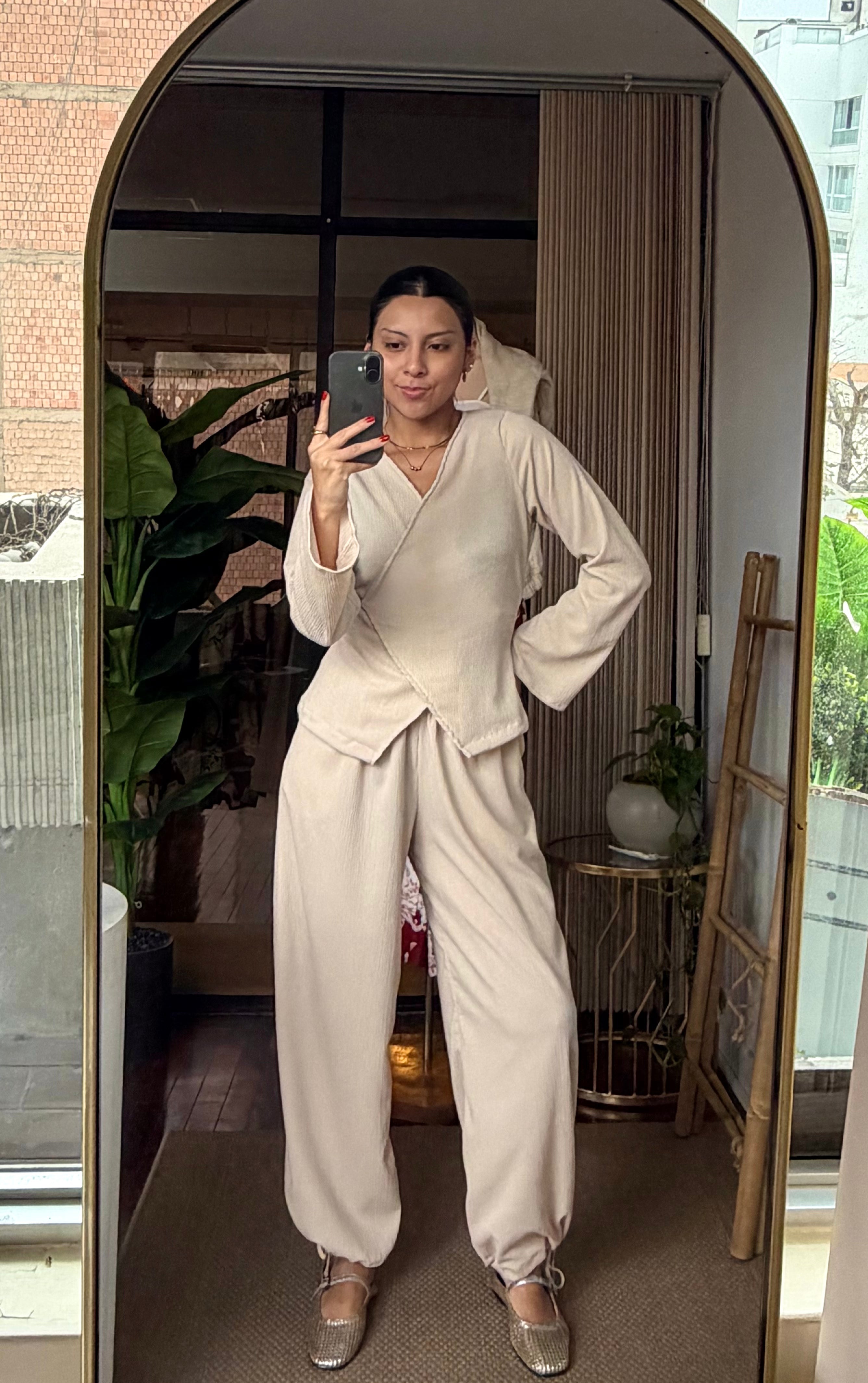 Pantalón Convertible beige