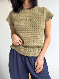 Blusa tejida Aura verde