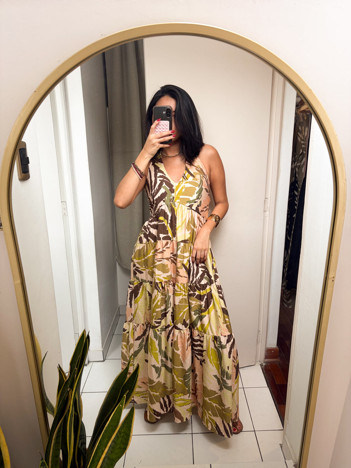 Vestido Bahamas print tropical