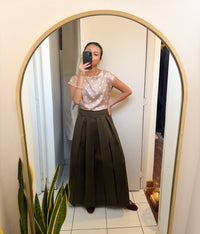 Falda Popelina verde militar