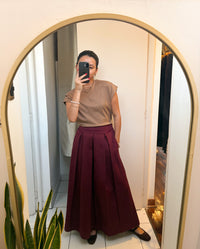 Falda Popelina vino