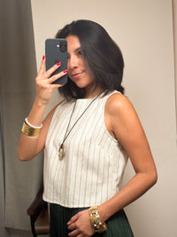 Top Siena rayas negras