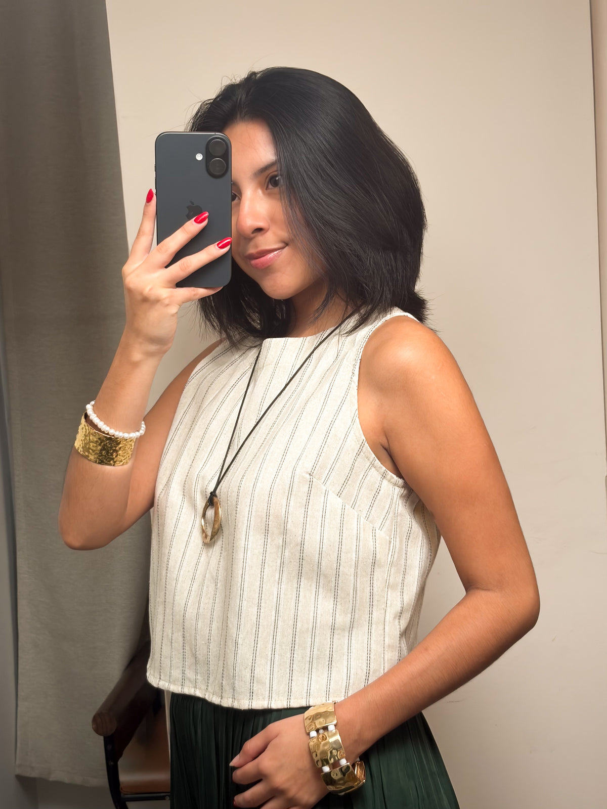 Top Siena rayas negras