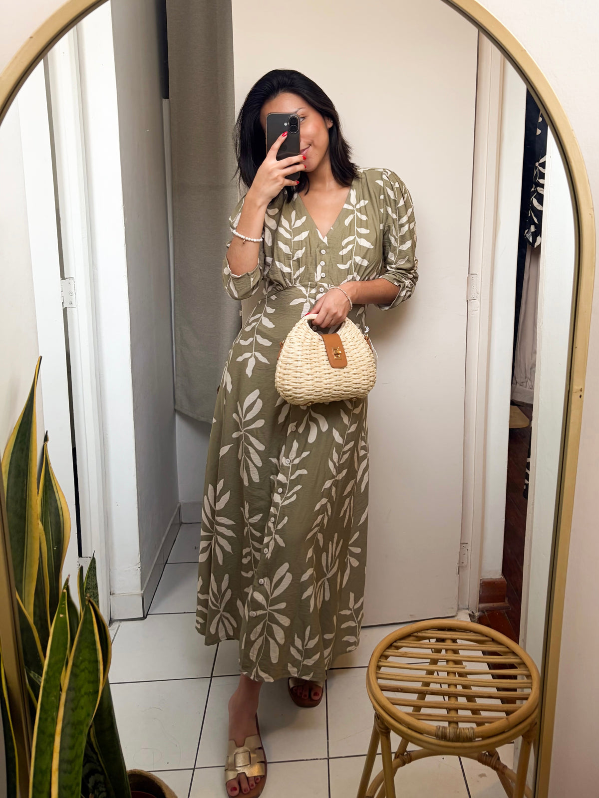 Vestido Londres print verde
