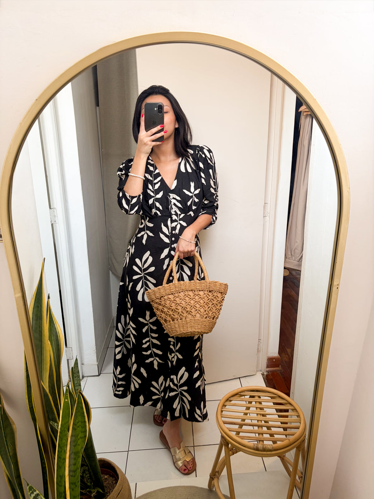 Vestido Londres print negro