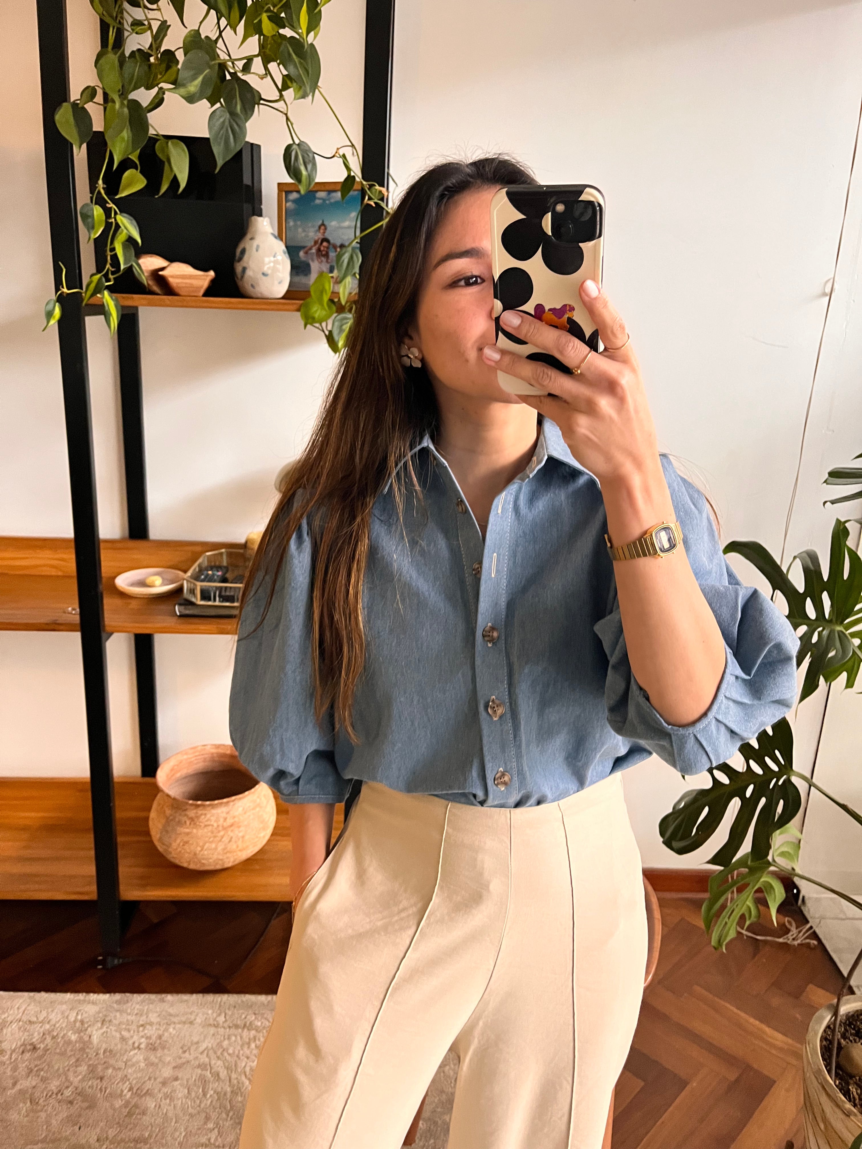 Blusa Bloom celeste