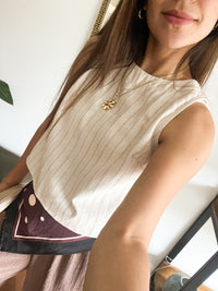 Top Siena rayas marrón