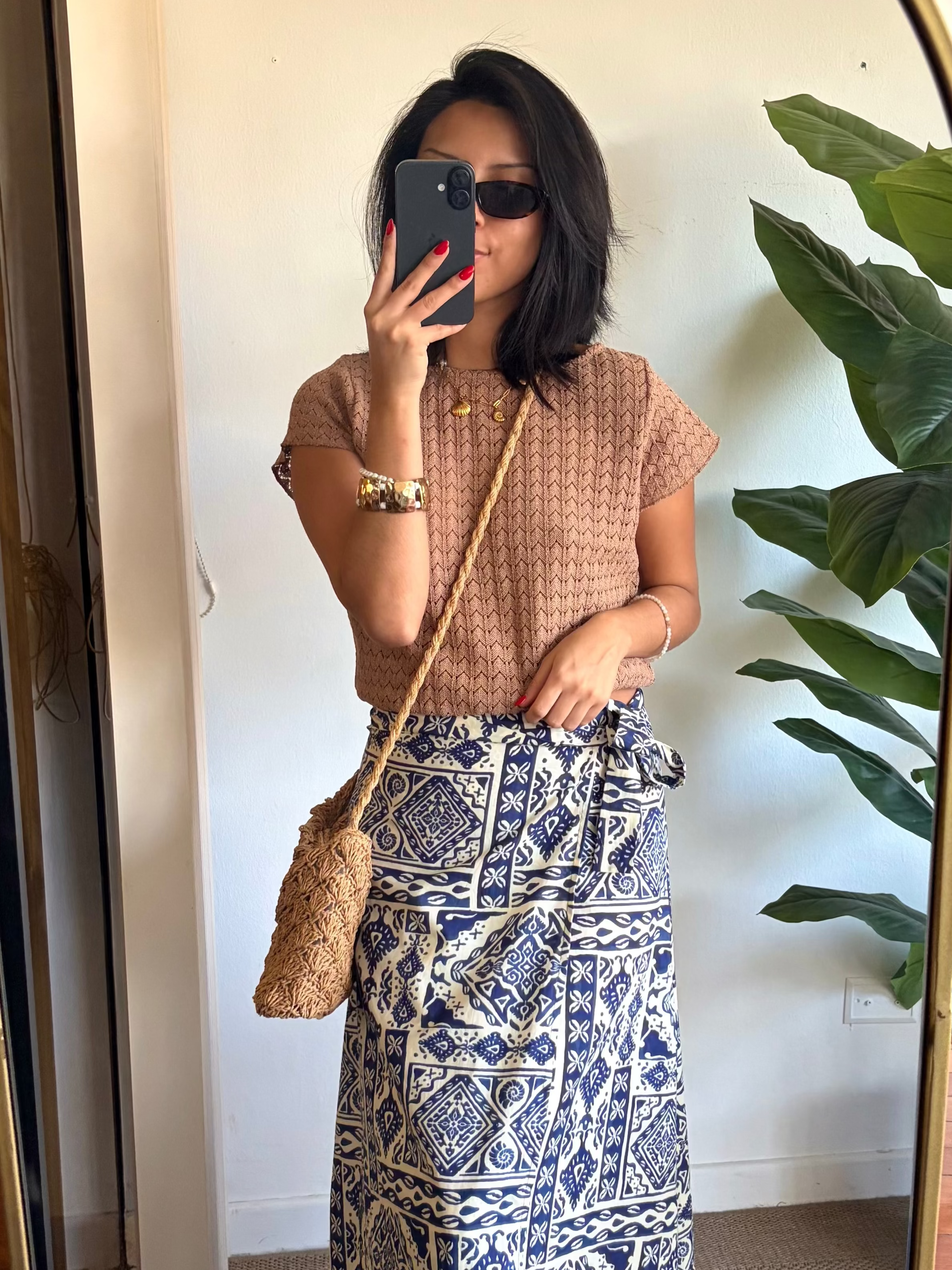 Blusa tejida Aura cocoa