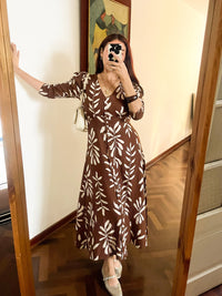 Vestido Londres print marrón