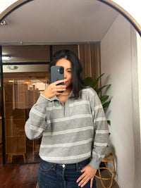Sweater rayas gris
