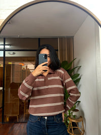 Sweater rayas marrón