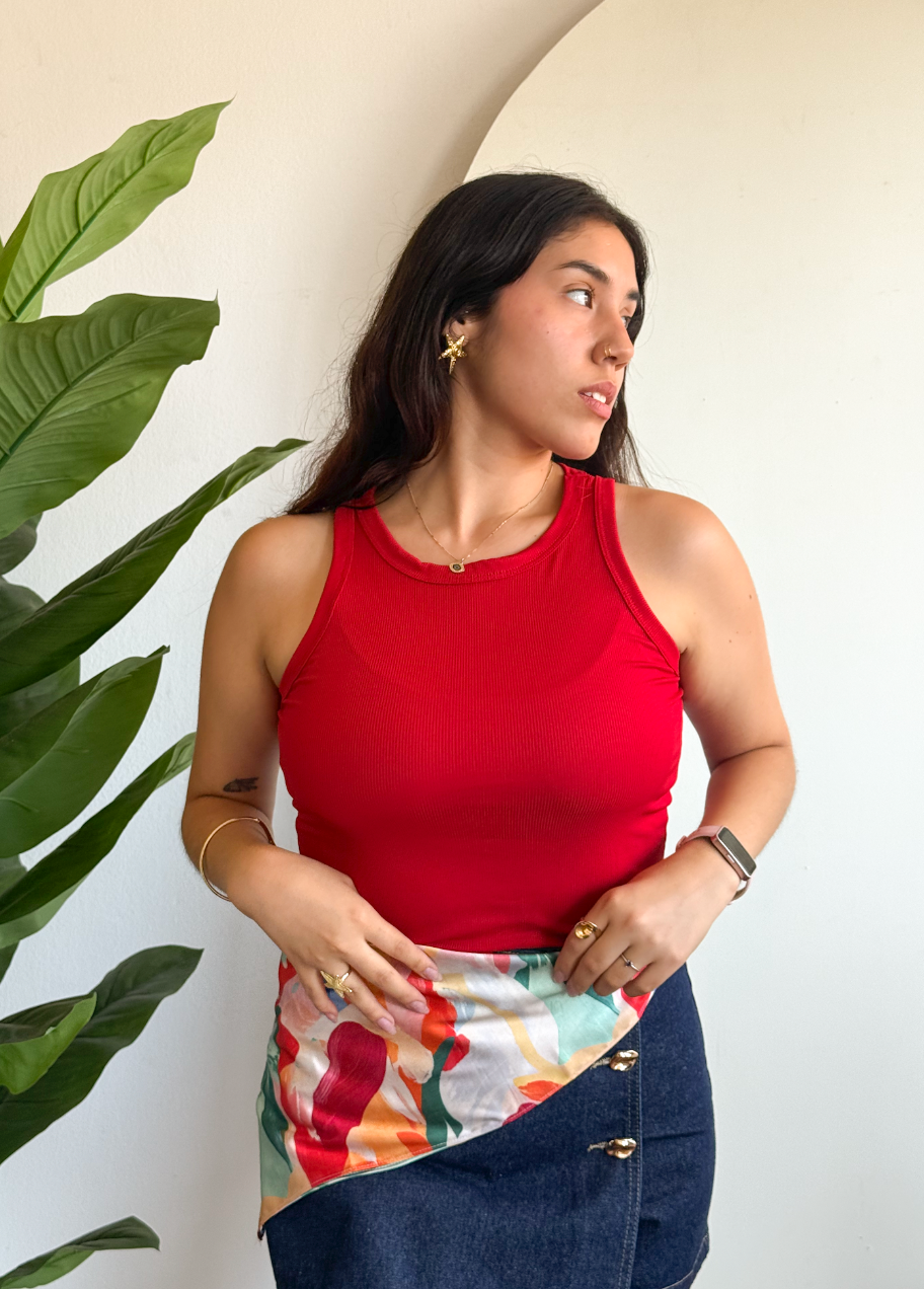 Top Oriana rojo