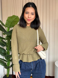 Blusa tejida Aura verde