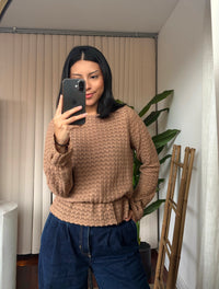 Blusa tejida Aura cocoa