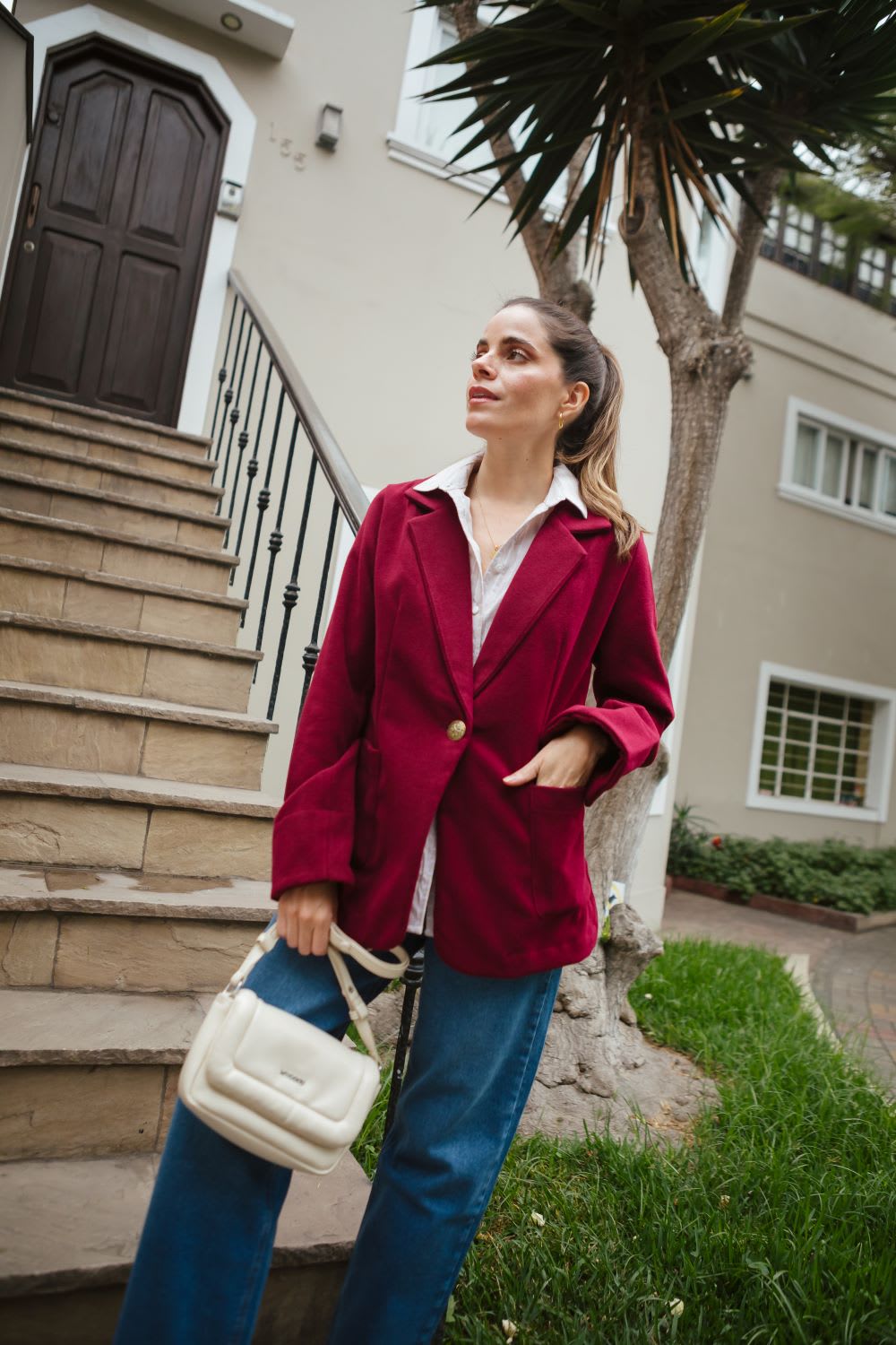 Abrigo French burgundy